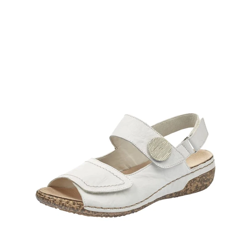 Rieker Women’s Frühjahr/Sommer V7272 Heels Sandals, White (weiss 80), 3 UK - Image 1