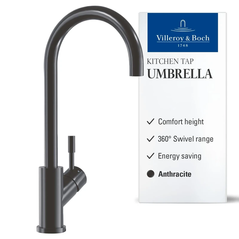 Villeroy & Boch VB-9253 00 05, Kitchen Sink tap Umbrella, Anthracite