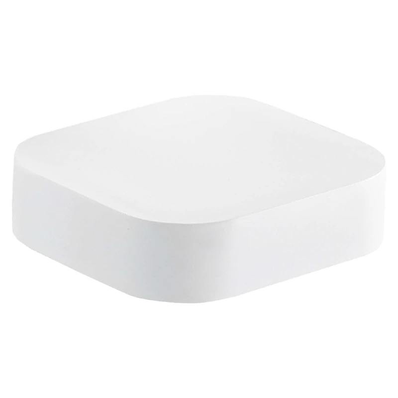 Gedy Outline Soap Dish, Brass, White, 12.1x11x3