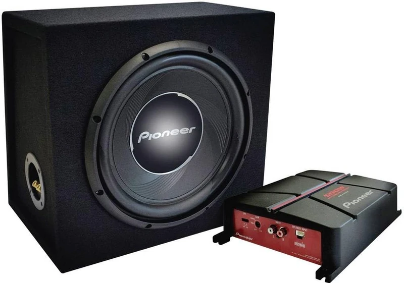PIONEER GXT-3730B - Subwoofer and amplifier package - 30 cm subwoofer in sealed enclosure and a 2-channel bridgeable amplifier