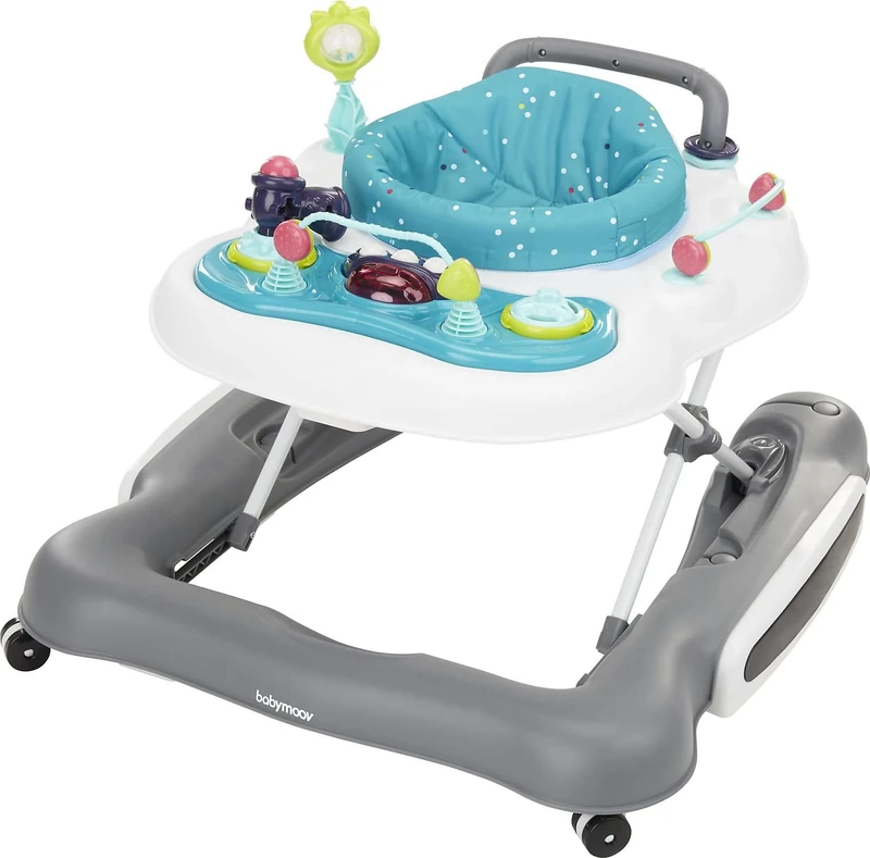 Babymoov 5-in-1 Baby Walker - Folding & Compact Walker, Adjustable Height, 3 Melodies, from 6 Months