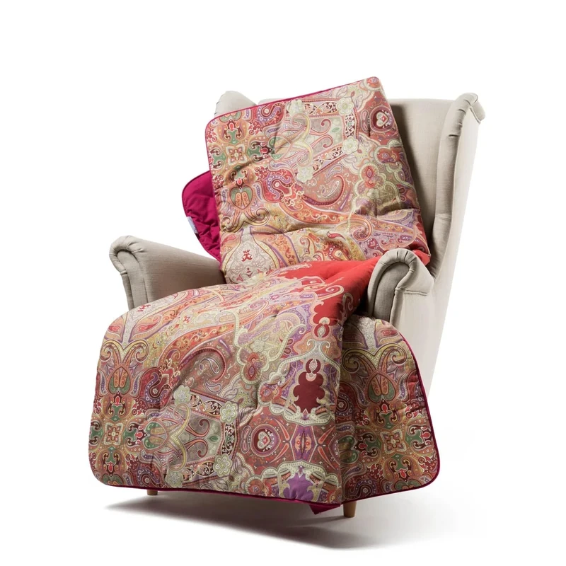 Caleffi Kashmir Warmer, Combed Cotton, Burgundy, CM. 130X170 - Image 1