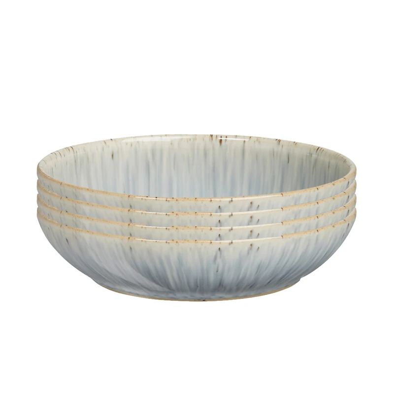Denby Halo Speckle 4 Piece Pasta Bowl Set - Image 1