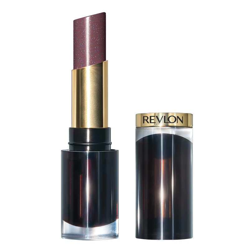 Revlon Super Lustrous Glass Shine Lipstick, Flawless Moisturizing Lip Color with Aloe, Hyaluronic Acid and Rose Quartz, Glistening Purple (011)