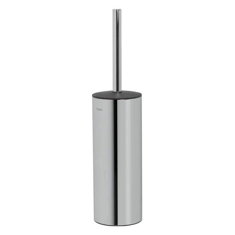 Tiger Dock Toilet Brush and Holder, Stainless Steel, Chrome, 8.9 x 38.3 x 8.9 cm