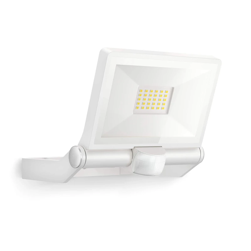 Steinel LED Outdoor Floodlight XLED ONE S White, 180° Motion Detector, 18.6 W, 2050 lm, Warm White, Aluminium