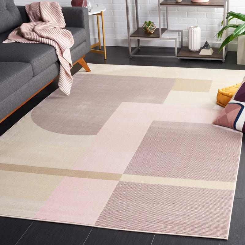 Safavieh Art Deco Indoor Woven Rectangle Area Rug, Orwell Collection, ORW301, in Pink / Purple, 160 X 231 cm for Living Room, Bedroom or Any Indoor Space