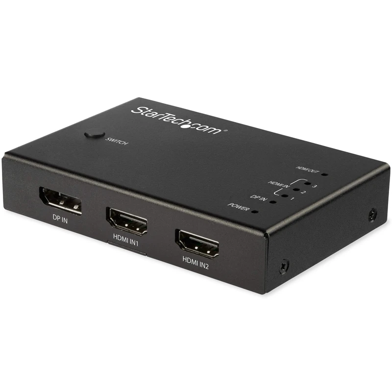 StarTech.com 4 Port HDMI Video Switch - 3x HDMI & 1x DisplayPort - 4K 60Hz - Video/audio switch - 3 x HDMI + 1 x Display