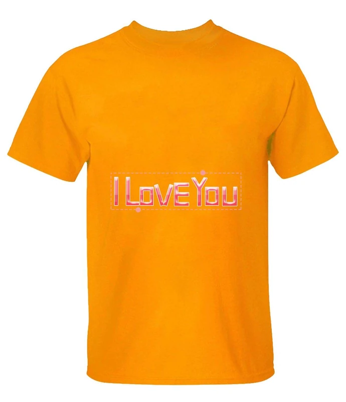 wuyouxing I Love You T-Shirt for Men M Orange - Image 1