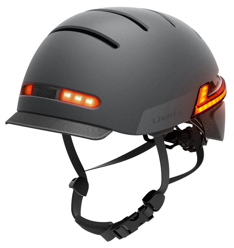 LIVALL BH51M Neo 2020 Smart Cycle Helmet with brake warning lights, indicators, fall-detection alert, plus stereo speakers & microphone for music playback (Black) 57-61cm