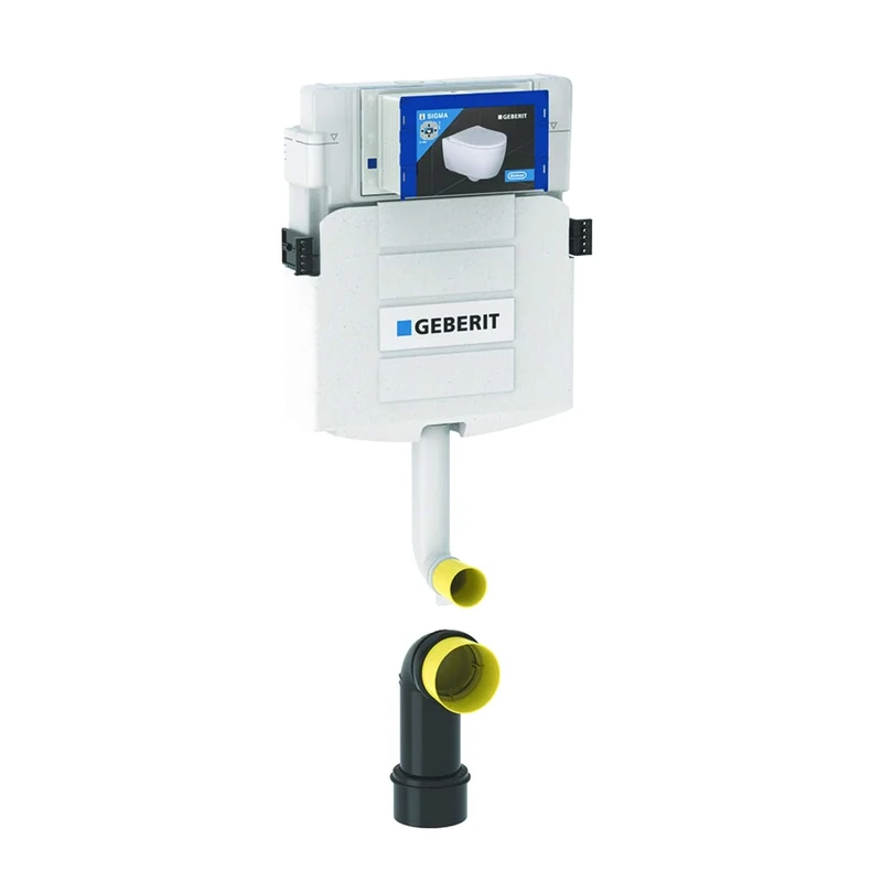 Geberit Sigma 109301005 Mounted Cistern (12 cm, 1, 2 Quantities Stop, Front Actuation, Welded Flush), White