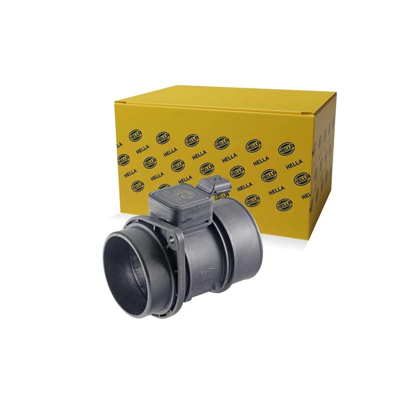 HELLA 8ET 358 095-161 Air Mass Sensor - 4-pin connector - Pipe-neck