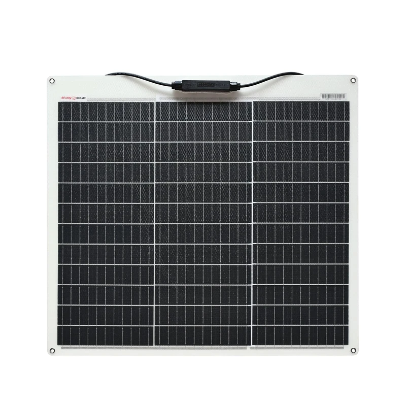 enjoysolar ETFE Semi Flexible Solar Panel PERC Cell Solar Panel Marine Caravan Yacht Boat, 50W, 1
