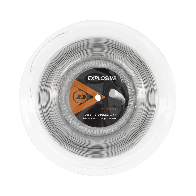 Dunlop Unisex 624858 Tennis String Explosive 200 M Reel 130 Mm 1 Piece, Silver