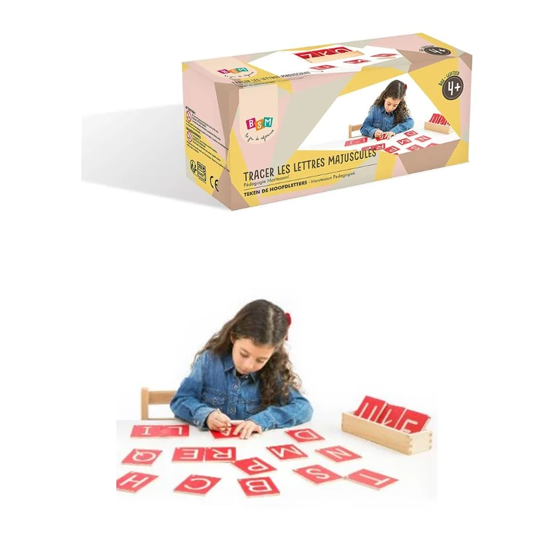 BSM /PEDAGOGIE MONTESSORI EF 12062 - Initiation to writing - - Tracing capital letters from 4 years old