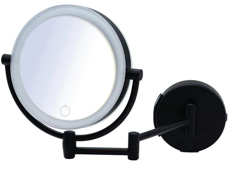 Ridder Make, Cosmetic, Shaving Mirror, Steel, Black, approx. Ø 23,5 x 27,5 cm