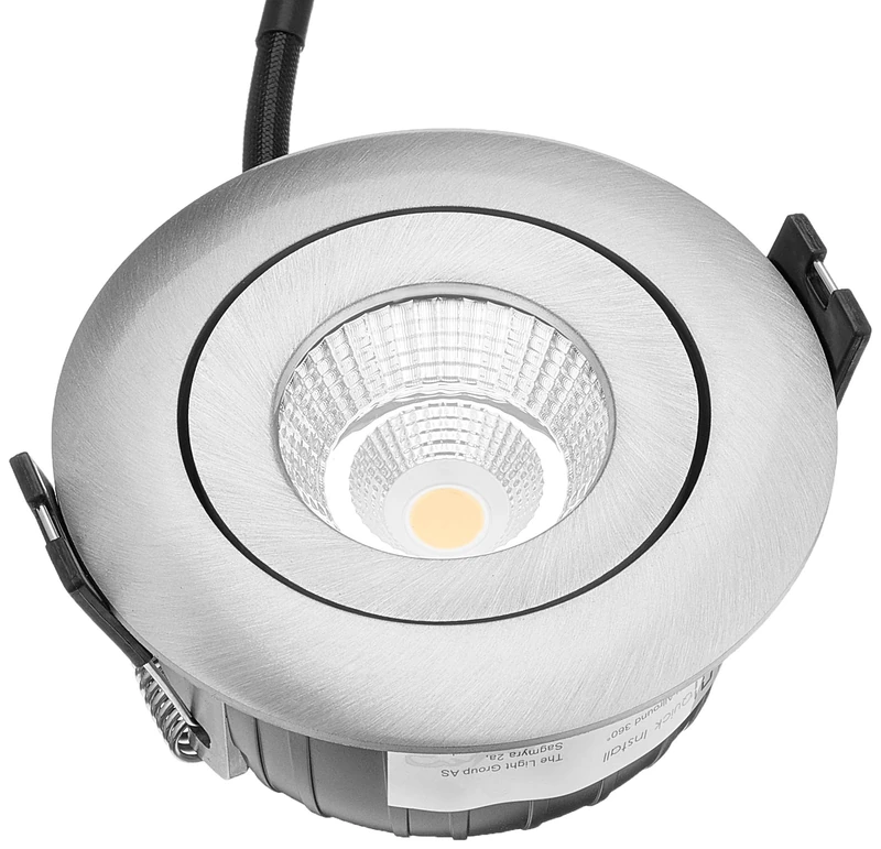 Qi Allround Gyro Aluminium 10 W, 36°, DimToWarm, CRI>95 IP44, with Driver - Image 1