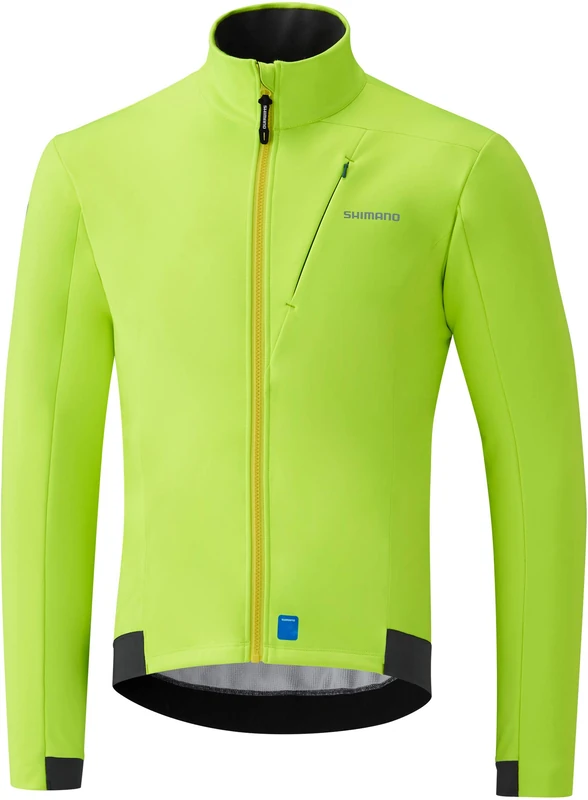 Shimano Clothing Men's Wind Jacket, Neon Yellow, Size S