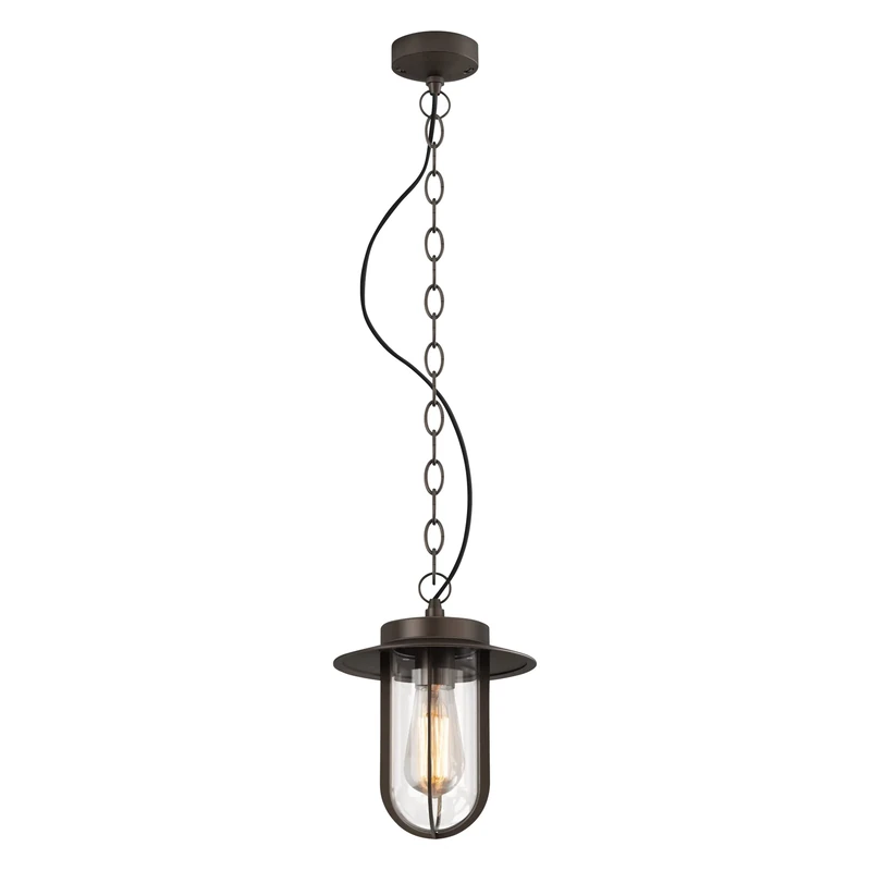 Astro Exterior Pendant Light, Zinc, 60 W, Bronze
