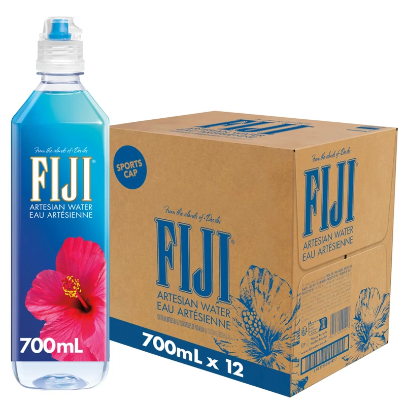FIJI Artesian Bottled Water 700mL (Pack of 12) - Sports Cap