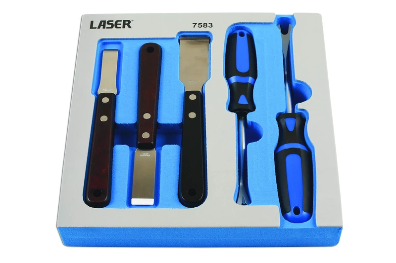 Laser 7583 Clip Remover & Tungsten Tipped Scraper Set 5pc