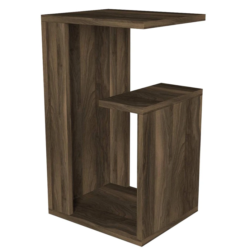 moebel17 Side Tables, Engineered Wood, Tesbih Walnut, 35 x 29,5 x 60 cm