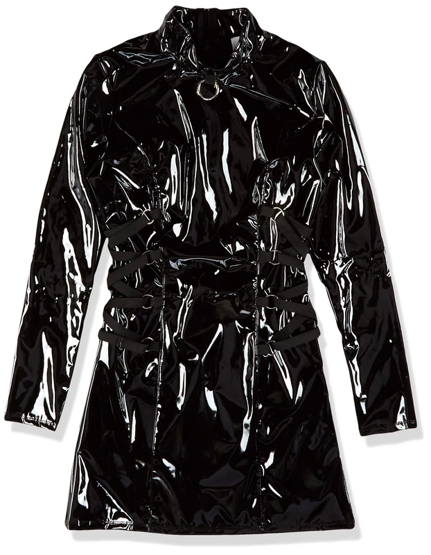 Black Level Vinyl Dress Black L