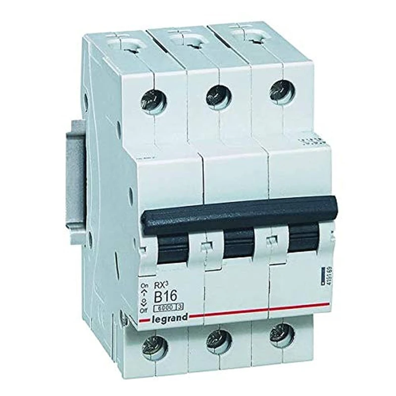 Legrand B16 A 419169 Circuit Breakers, Set of 4, B 16 A / 30 mA, B Characteristic, 30 mA, 3-Pin, 230/400 V