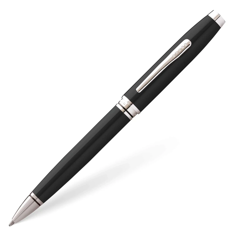 CROSS Coventry Ballpoint Pen (M Line Width Including Gift Packaging) Black/Chrome, Pack of 1