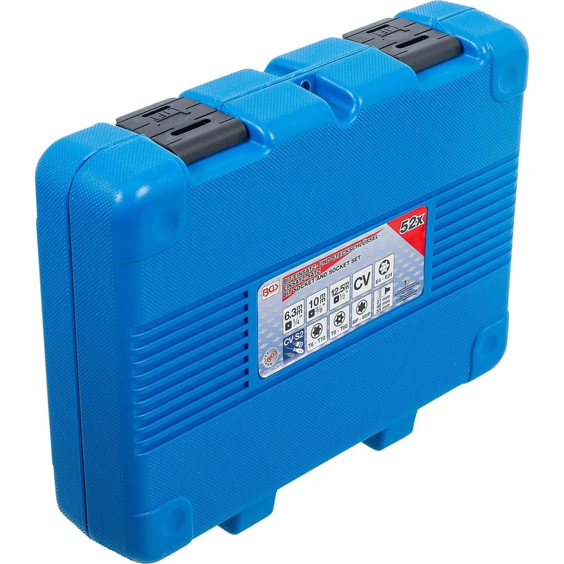 BGS 9839 | Bit Socket and Socket Set | E-Type / T-Star (for Torx) / T-Star tamperproof (for Torx) / TP-Star (for Torx Plus) | 52 pcs.