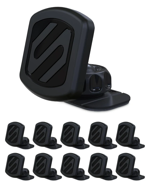 Scosche MAGDM-10PKFLT MagicMount Universal Magnetic Mount Holder for Mobile Devices, Black (Pack of 10)