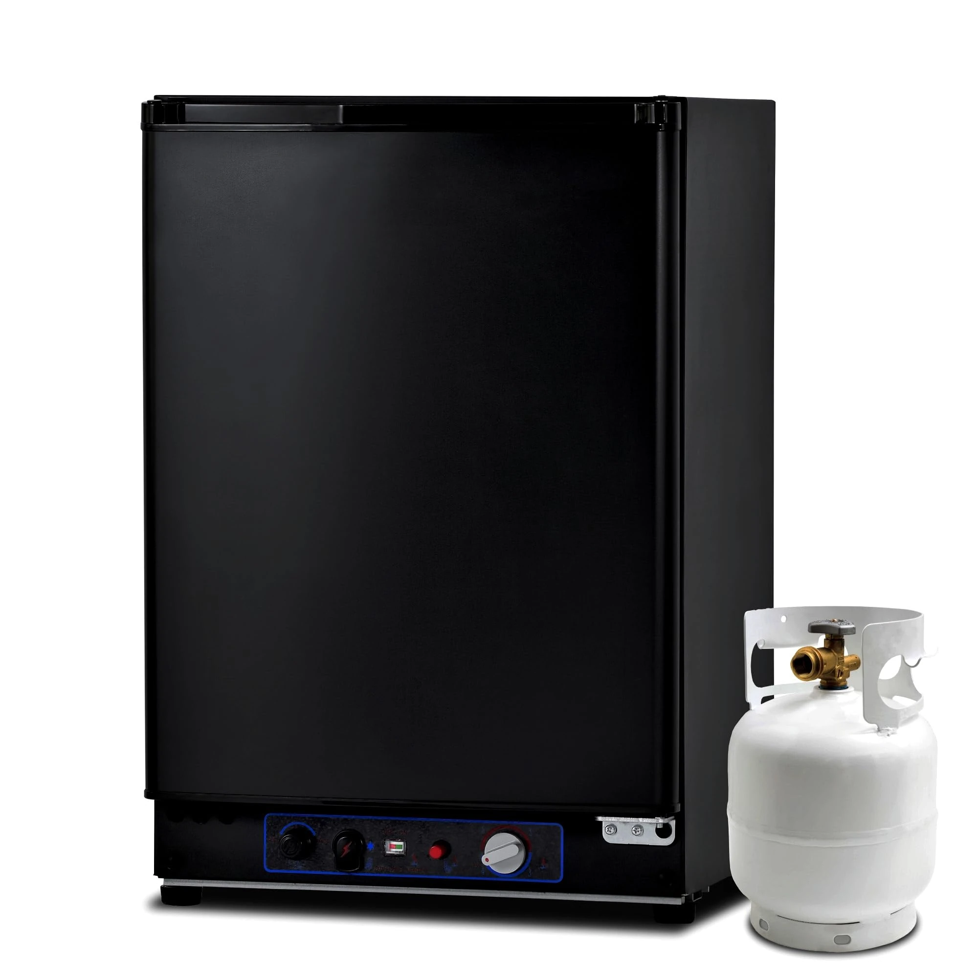 Smad 60L Gas Fridge, 3 Way Fridge for Camping, Silent LPG,0dB,0-10°C, Suitable for Campervan, Motorhome, RVs, Caravan, Mobile Food Trolley, Lorry, Propane 30mbar