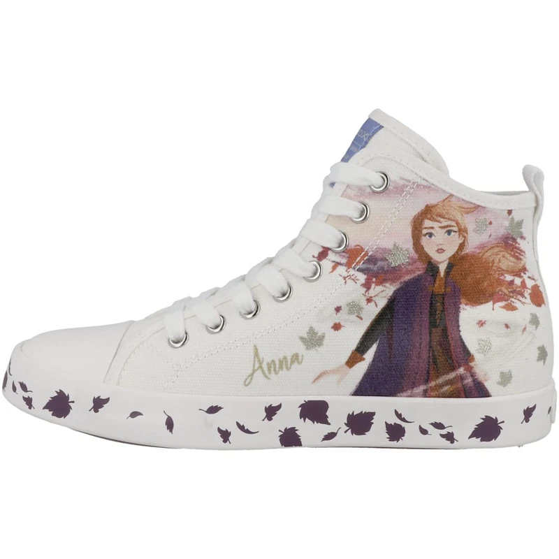 Geox Womens Jr Ciak Girl F Sneakers, White Multicolor, 8.5 UK