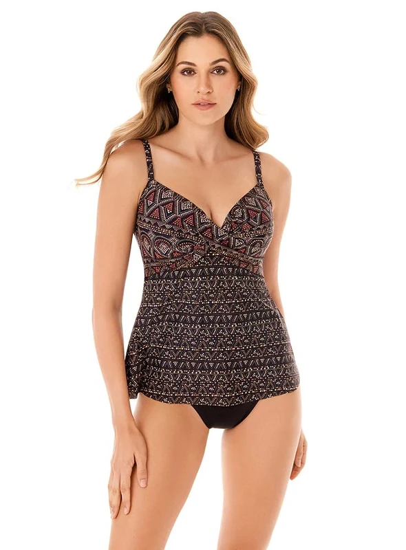 Miraclesuit Women's Swimwear Byzantium Myrra Underwire Bra Tankini Bathing Suit Top