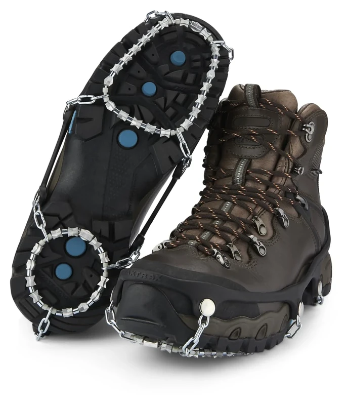 Yaktrax Diamond Grip Traction Cleats for Ice and Snow - Full-Foot Grip for Walking, Running, and Hiking - Cold-Resistant Easy On/Off Elastic Upper Band Lightweight and Durable - Black, Large