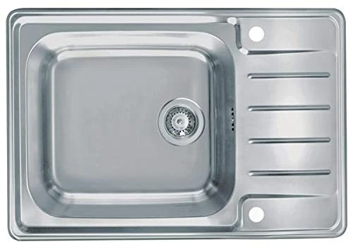 Alveus 1122463 Kitchen Sink Made of Stainless Steel with a Single Bowl Praktik 120-1122463, Grey