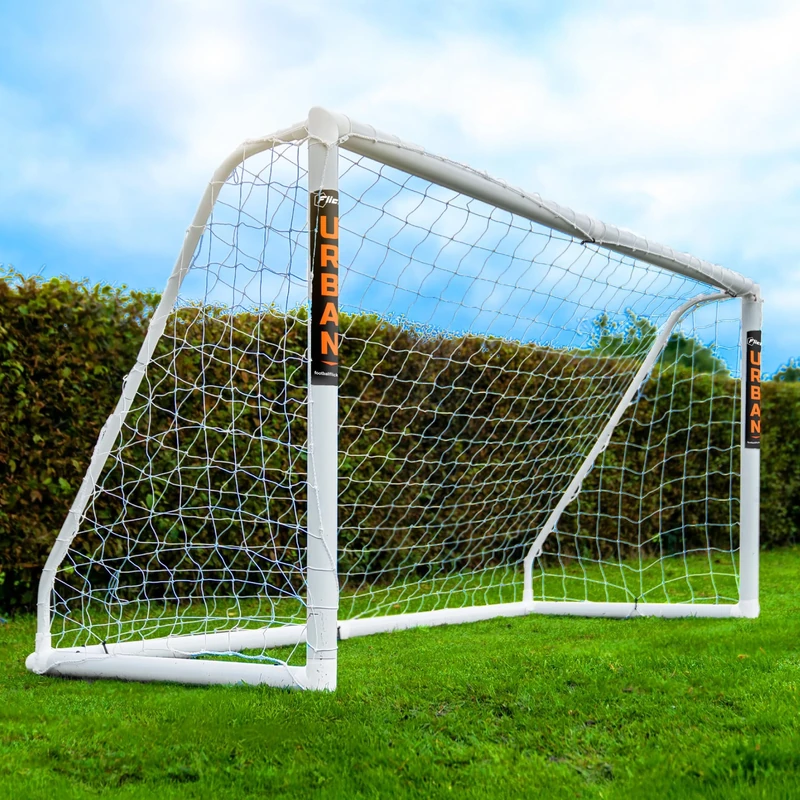 FLICK Ultimate All Weather uPVC Football Goal & Net - UV Treated 70mm Thick Goal Posts - Quick & Easy Assembly Locking System And Strengthened Corners (Sizes: 6x4ft, 8x4ft, 8x6ft, 12x6ft, 16x7ft)