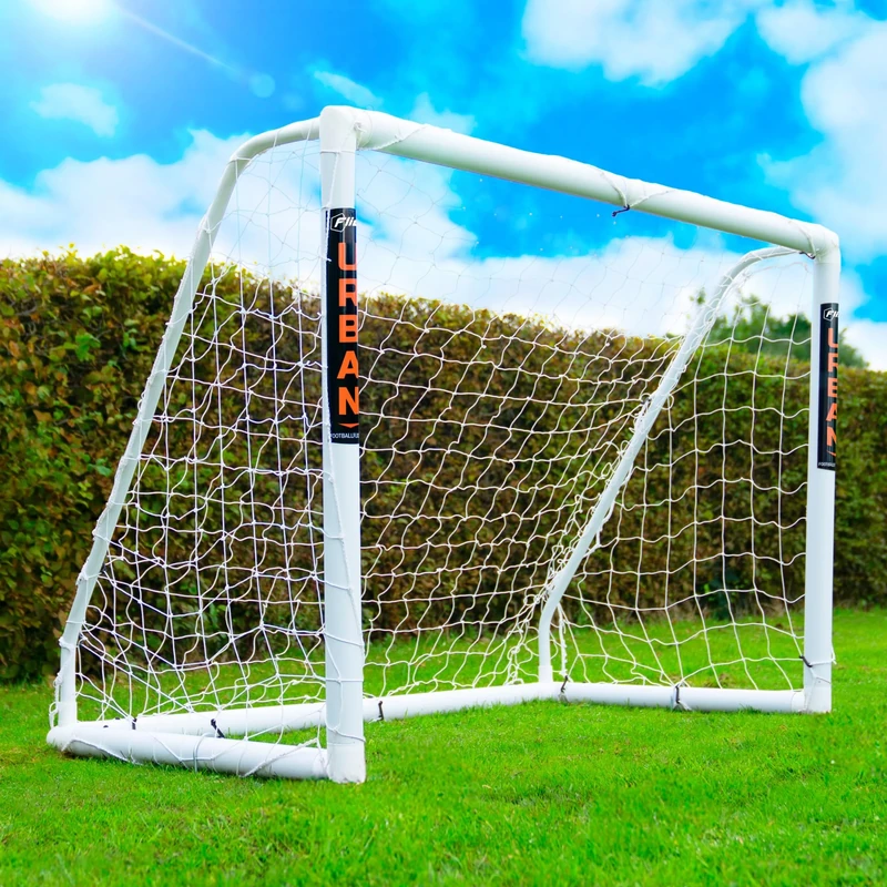 FLICK Ultimate All Weather uPVC Football Goal & Net - UV Treated 70mm Thick Goal Posts - Quick & Easy Assembly Locking System And Strengthened Corners (Sizes: 6x4ft, 8x4ft, 8x6ft, 12x6ft, 16x7ft)