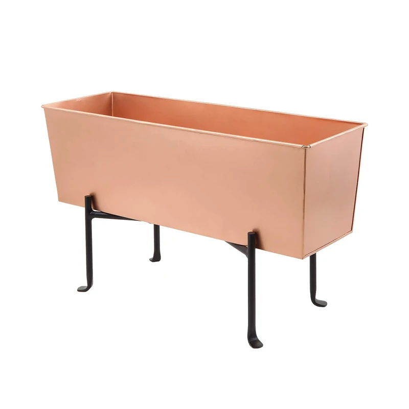 Achla Designs Window Box and Stand, Metal, Copper and Black