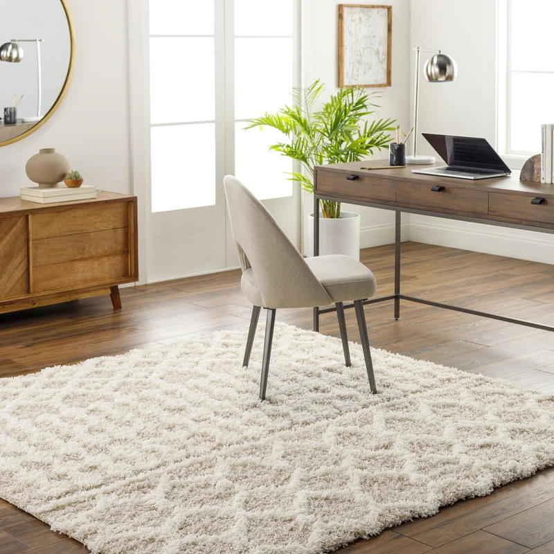 Livabliss Dubai Shaggy - Modern Berber s Living Room, Large 200x200 cm, Soft Shaggy s for Bedroom - Neutral Boho Fluffy, Easy Care Plush Thick Pile - Cream and Light Beige