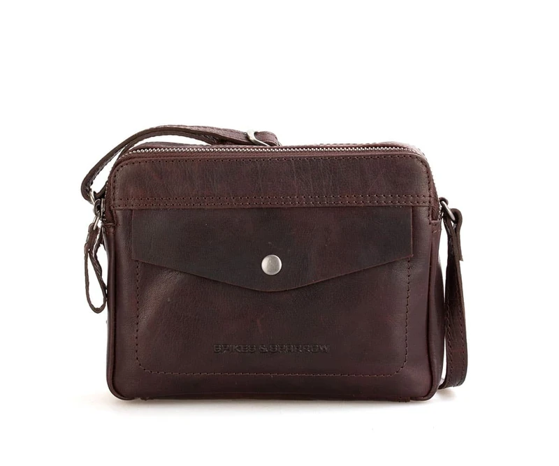 Spikes & Sparrow Women's Hawaii Crossbody, dark brown, 20 x 5,5 x 15 cm