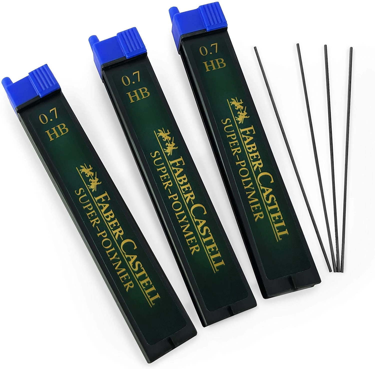 Faber-Castell Super-Polymer Refill Leads - 0.7mm HB - 3 Tubes - 36 Leads