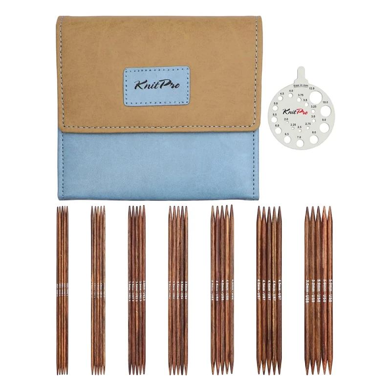 KnitPro Ginger Midi Double Pointed Needle Set 6" (15cm) | 7 Sizes (2mm to 5mm)