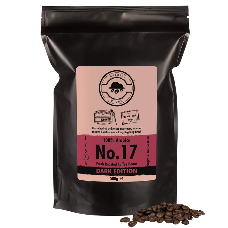 Cherry Storm - No. 17 (Dark Edition) - Espresso Coffee Beans - 500g - 100% Arabica - Image 1