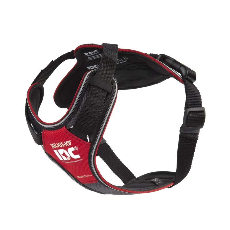 IDC Longwalk Y-Harness, Red-Gray, Size: M