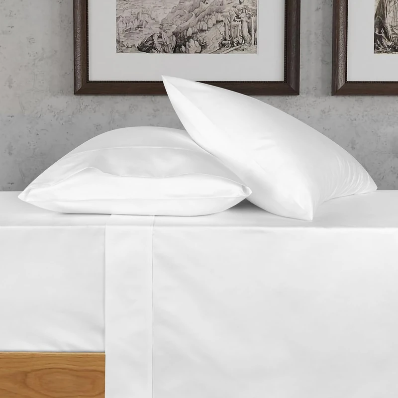 URBANHUT 100% Cotton Sheets California King Size, for Everyday Use - White