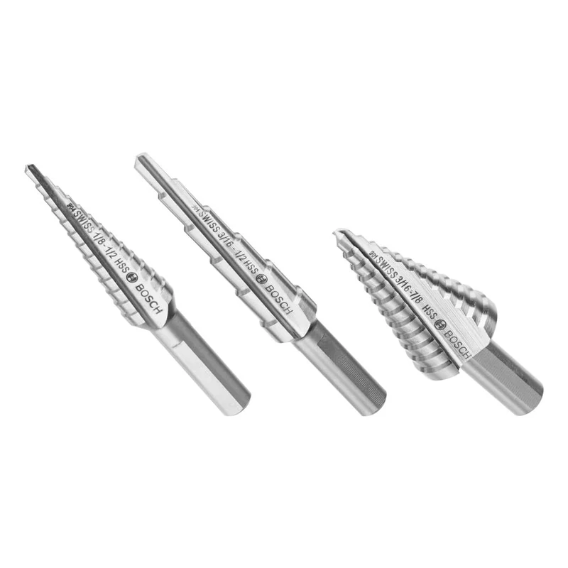 Bosch SDC30 3 pc. High-Speed Steel Turbo Step Drill Bit Set