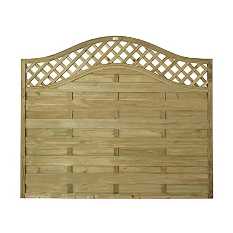 Forest Garden 1.8m x 1.5m Pressure Treated Decorative Europa Prague Fence Panel - Pack of 4