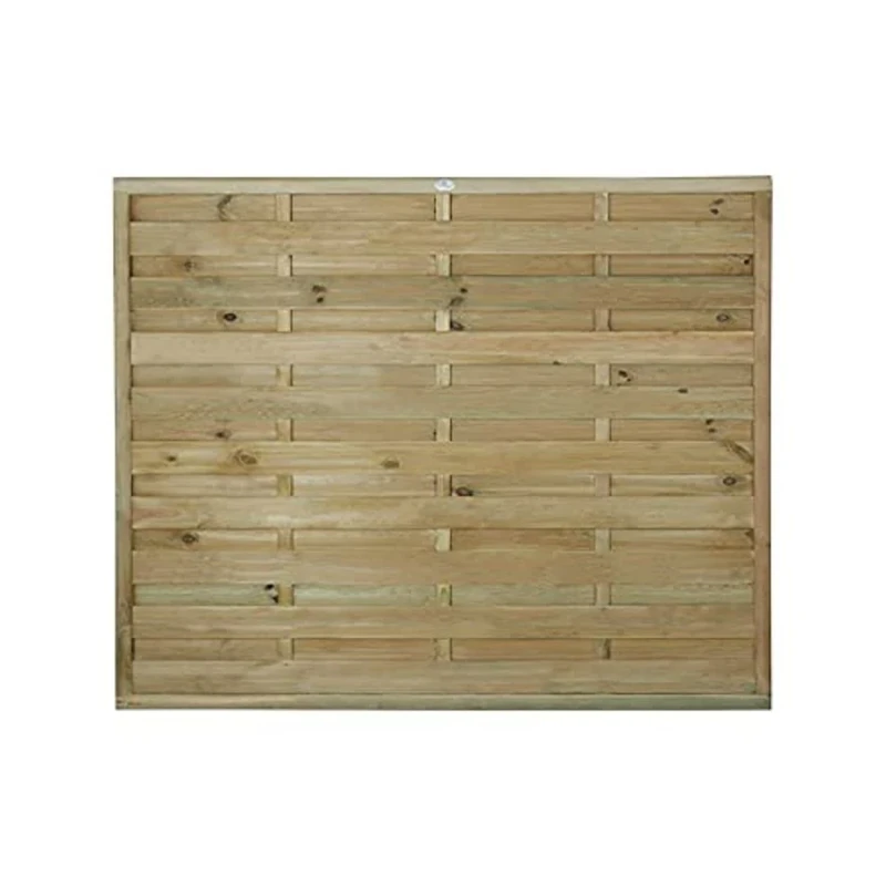 Forest Garden 1.8m x 1.5m Pressure Treated Decorative Europa Plain Fence Panel - Pack of 5