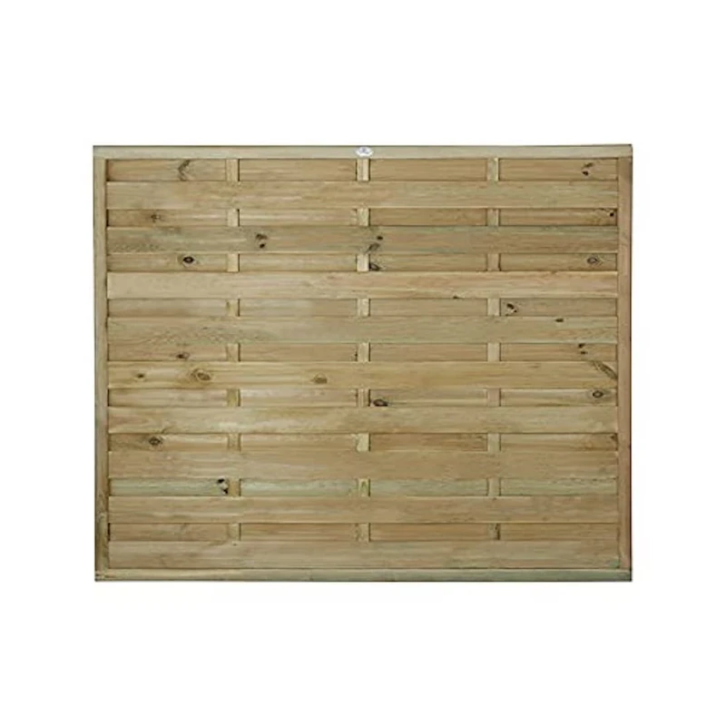 Forest Garden 1.8m x 1.5m Pressure Treated Decorative Europa Plain Fence Panel - Pack of 4